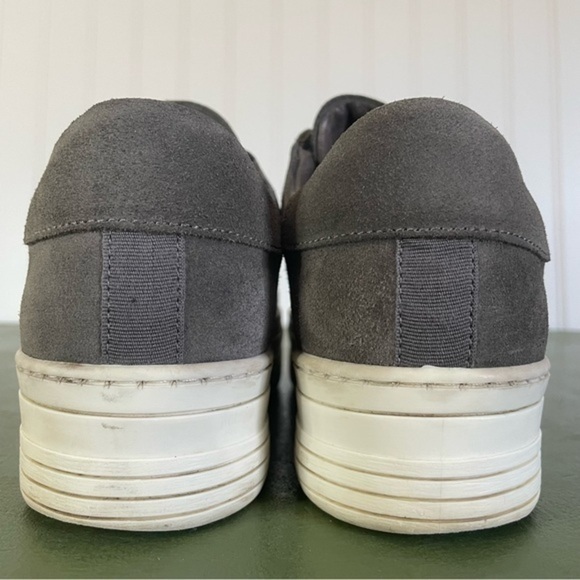 All Saints AYA Platform Laceless Slip On Sneakers in Steel Suede - Picture 8 of 11